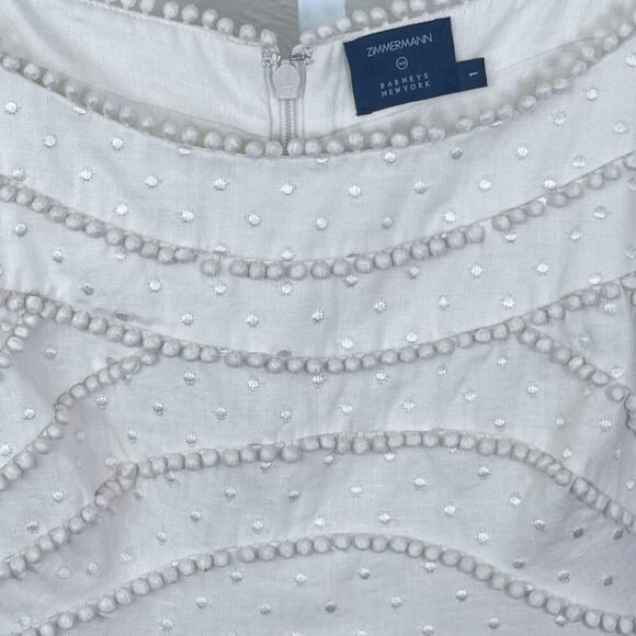 Zimmermann Cream Off-Shoulder Midi Dress - Picture 4 of 14